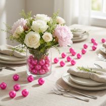 Artikel Decoratieve kralen Ø2cm roze 12 st