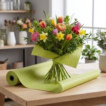 Artikel Boeipapier vloeipapier mosgroen stippen 25cm 100m