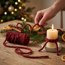 Artikel Viltkoord fleece Mirabell 25m donkerrood