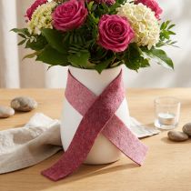 Artikel Vilten lint decoratief lint roze bessenwolvilt tweekleurig 15cm 5m