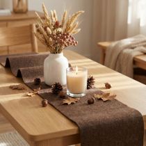 Artikel Bruin wollen viltlint, 15 cm x 5 m, voor decoratie en knutselen