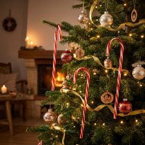 Artikel Kunstmatige kerstversiering in de vorm van een zuurstok, 60 cm, 3 stuks