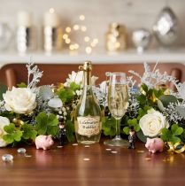 Artikel Hangerset met champagnefles en champagneglas, kerstboomversiering, 14 cm, 2 stuks