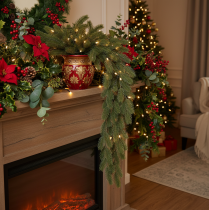 Artikel Kunstmatige dennentak voor kersttafeldecoratie 108 cm