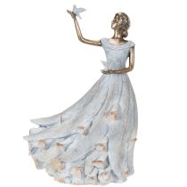 Artikel Beeld Vrouw met vogel Kunstzinnig vormgegeven decoratief beeld voor tijdloos interieur 41 cm