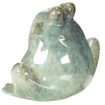 Artikel Decoratief keramisch kikkerfiguurtje, gedetailleerd ontwerp, charmant cadeau-idee, 13 cm