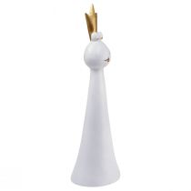 Artikel Kikkerprins Decoratief Kikker Decoratief Figuur Wit Goud H30,5cm
