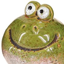 Artikel Kikkerkop Keramiek Zomer Groen Bruin Vintage 7x7cm 4 st
