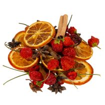 Artikel Decoratieset met gedroogde sinaasappelschijfjes, kaneel en sterretjes voor feestelijke tafeldecoratie (70 g)