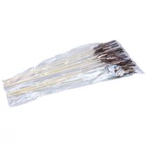 Artikel Lentedecoratie bloemstekkers hout vogeldecoratie 8×6cm 12 st