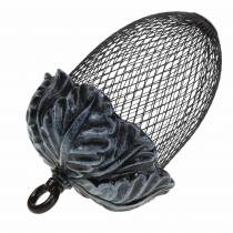 Artikel Voederplaats eikel om op te hangen metaal Ø13cm H20.5cm