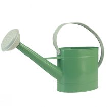 Artikel Metalen decoratieve gieter, retro pastelgroen met witte accenten, voor tuin, balkon en binnen, 52,5x15x30cm