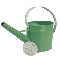 Artikel Metalen decoratieve gieter, retro pastelgroen met witte accenten, voor tuin, balkon en binnen, 52,5x15x30cm