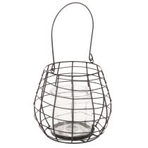 Artikel Tuinlantaarn met glazen kaarsenhouder, zwart, Ø20cm, H18,5cm