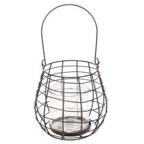 Artikel Tuinlantaarn met glazen kaarsenhouder, zwart, Ø20cm, H18,5cm