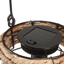 Artikel Tuinlamp Solar Metaal Zwart Natuurlijk Ø18cm H29cm