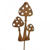 Tuinplug patina paddenstoel decoratieve plug 15cm 6st