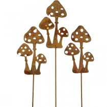Artikel Tuinsteker patina paddenstoel siersteker 10cm 6st