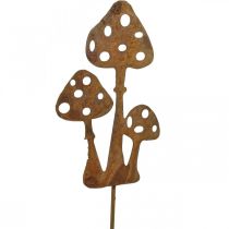 Tuinsteker patina paddenstoel siersteker 10cm 6st