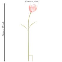 Artikel Tuinpaal met decoratieve tulp voor bloemperken en borders, 94 cm