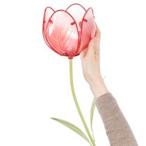 Artikel Glazen tulp tuinsteker - Prachtige decoratie voor tuin en balkon, 94 cm