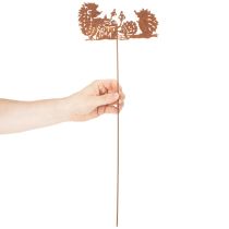 Artikel Tuinsteker met egelmotief, roestkleurige decoratie voor zomer en herfst, 53 cm