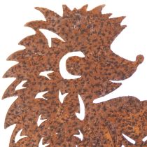 Artikel Tuinsteker met egelmotief, roestkleurige decoratie voor zomer en herfst, 53 cm
