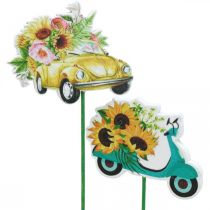 Artikel Tuinpaalwagen, cadeaudecoratie rijbewijs L24/24,5cm 16 stuks