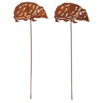 Artikel Tuinpaal Egel Metaal Roest Herfst 15x8cm 4 Stuks