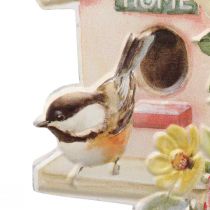 Tuinstekers metalen vogels, plantenstekers vogelhuisje decoratie 76,5cm