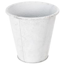 Artikel Decoratieve plantenpot, metalen plantenpot, wit, Ø18,5 cm, H18 cm