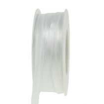 Artikel Cadeaulint decoratielint in wit 6mm 50m