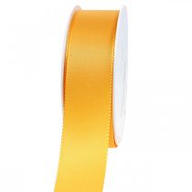 Artikel Cadeaulint decoratielint oranje zijden lint 40mm 50m