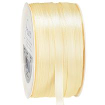 Artikel Cadeaulint crèmekleurig decoratief lint satijnen lint 6mm × 50m