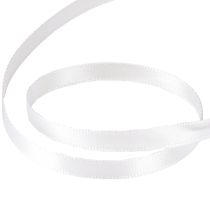 Artikel Cadeaulint decoratief lint satijnen lint wit 6mm 50m