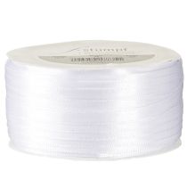 Artikel Cadeaulint decoratief lint satijnen lint wit 6mm 50m