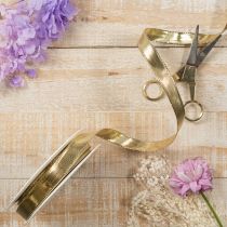 Artikel Gouden cadeaulint met draadversteviging, 15 mm breed, 25 m lang