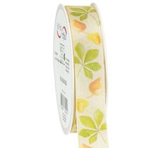 Artikel Cadeaulint groen herfstbladeren decolint herfst 25mm 20m