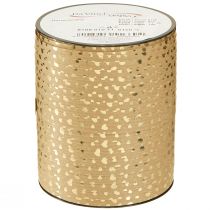 Artikel Cadeaulint krullint met hartjes goudbruin 10mm 100m