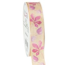 Artikel Cadeaulint paars herfstbladeren decolint herfst 25mm 20m