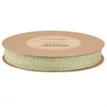 Artikel Cadeaulint Papier Groen Gevlochten Lint 20mm 10m