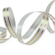 Splitlint 2 gouden stroken op zilver 10 mm 250m
