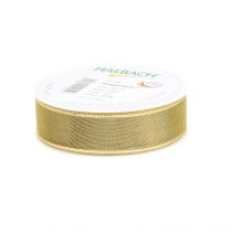Artikel Cadeau lint gouden strepen 25mm 25m