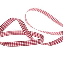 Artikel Cadeaulint Geruit Bordeaux 8mm 20m