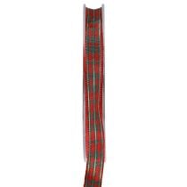 Artikel Cadeaulint Schots Kerstlint Rood Groen 10mm 20m