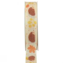 Artikel Cadeaulint zelfkantlint herfst egel 15mm 18m