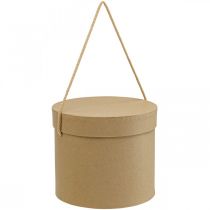 Artikel Geschenkdoos rond bloembak beige Ø12.5/14.5/16.5cm set van 3