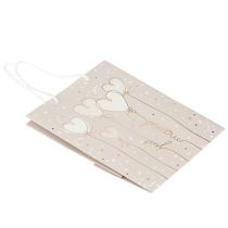 Artikel Cadeautas "just married" cadeautas met handvatten beige 18×10×23cm 2 stuks