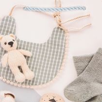 Artikel Cadeautasje voor een babyjongen - Ideaal voor kraamcadeaus - 23 cm - 2 stuks