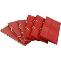 Artikel Cadeauzakjes rode papieren zakken met handvat 24×12×12cm 6st